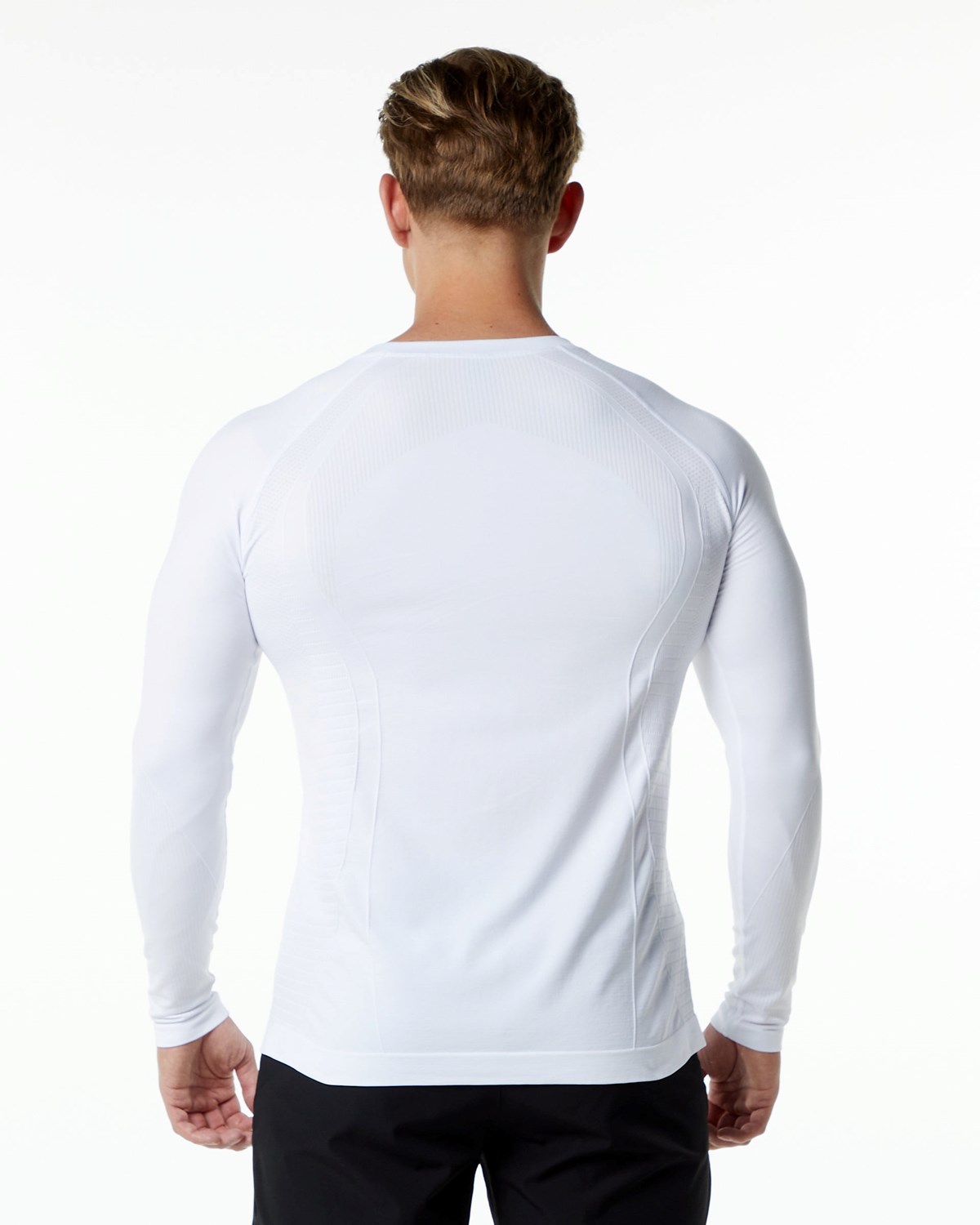 Alphalete High Performance Seamless Long Sleeve Tee Weiß | YB8392076