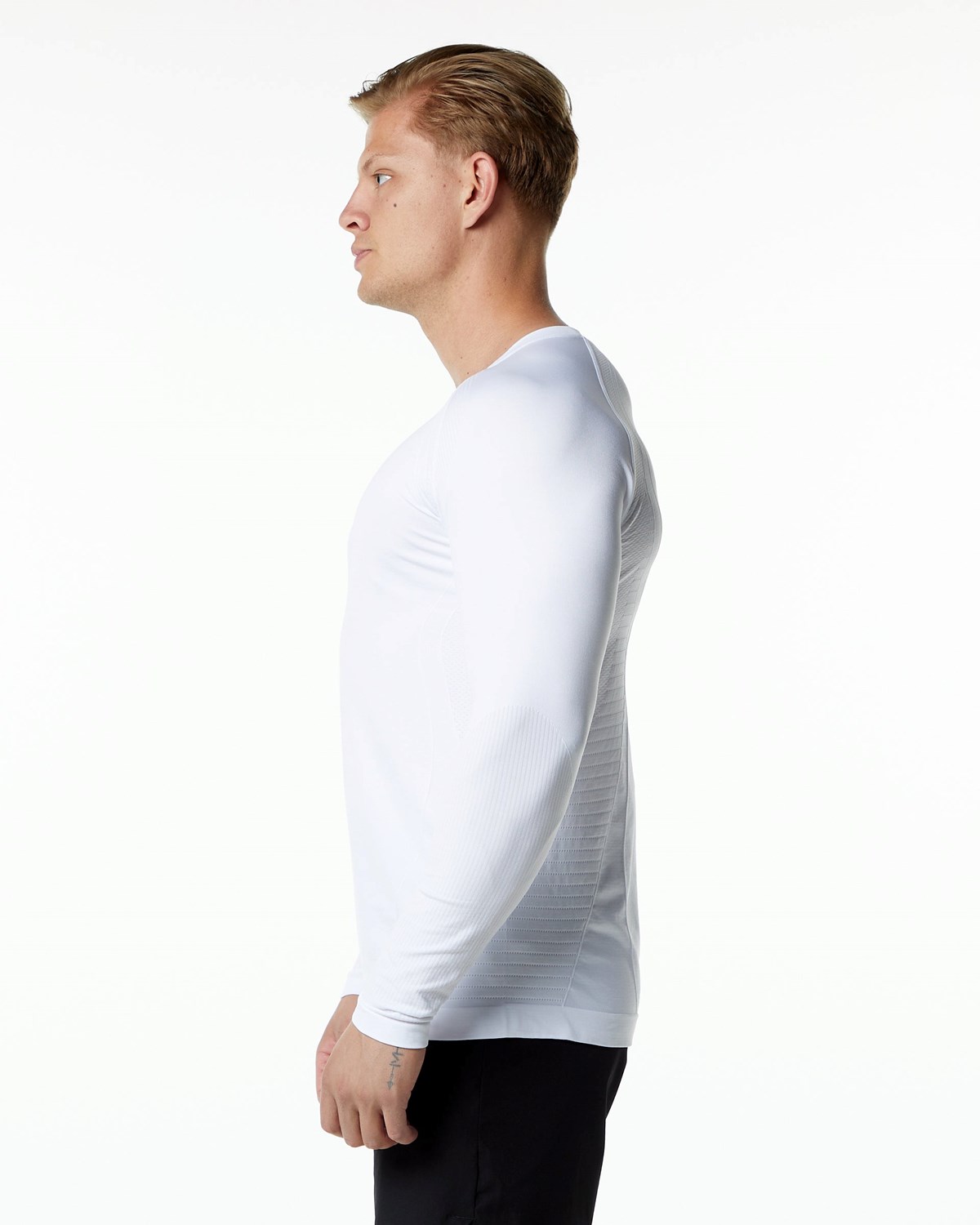 Alphalete High Performance Seamless Long Sleeve Tee Weiß | YB8392076