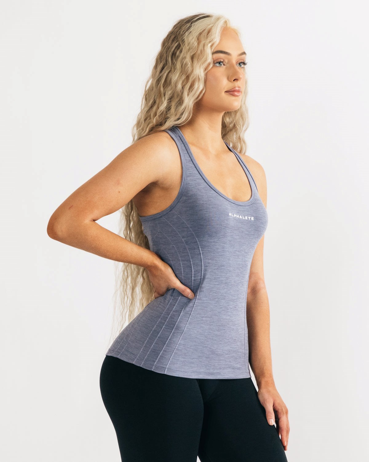 Alphalete High Performance Seamless Tank Blau | NC7980634