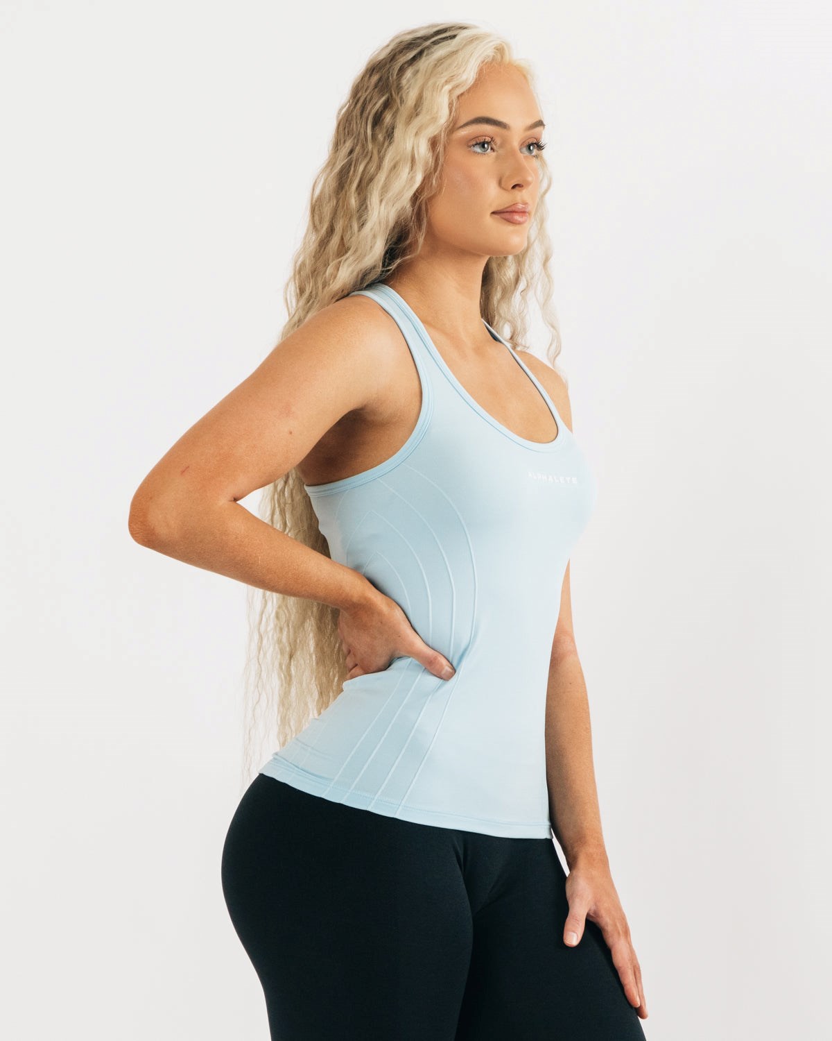 Alphalete High Performance Seamless Tank Blau | UM7051439