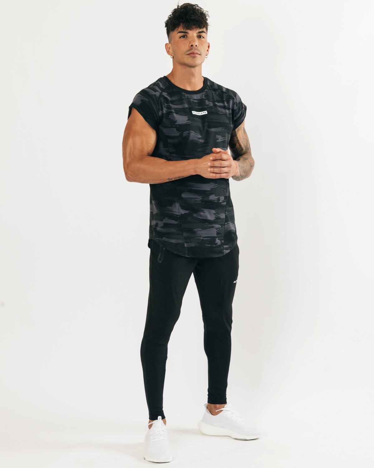 Alphalete High Performance Ärmellose Tee Schwarz Camouflage | NL6984135