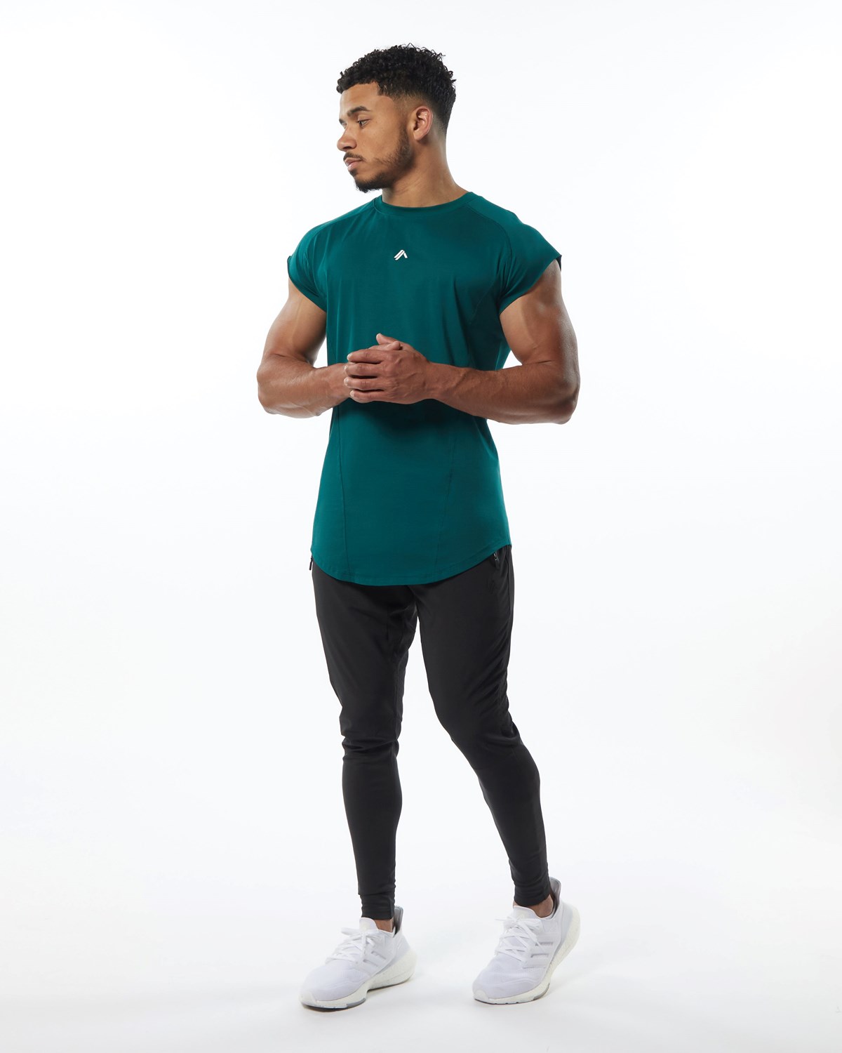 Alphalete High Performance Ärmellose Tee Velvet Teal | ZN6945380