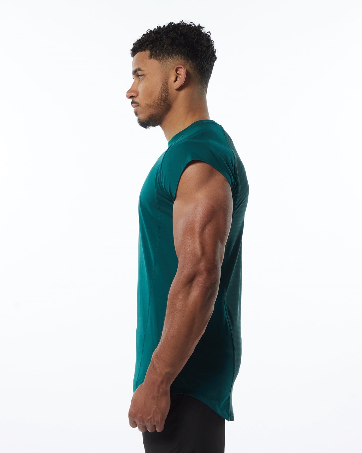 Alphalete High Performance Ärmellose Tee Velvet Teal | ZN6945380