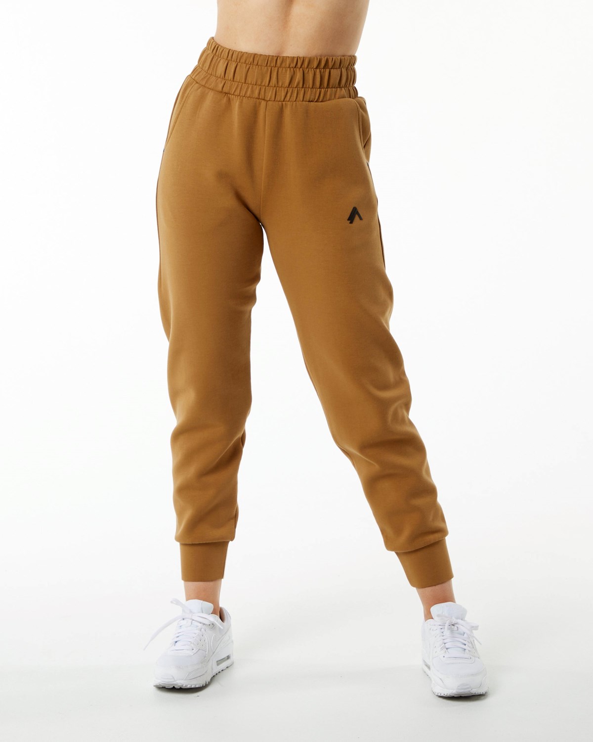 Alphalete Interlock Knit Cuffed Jogger Almond | YP2934816