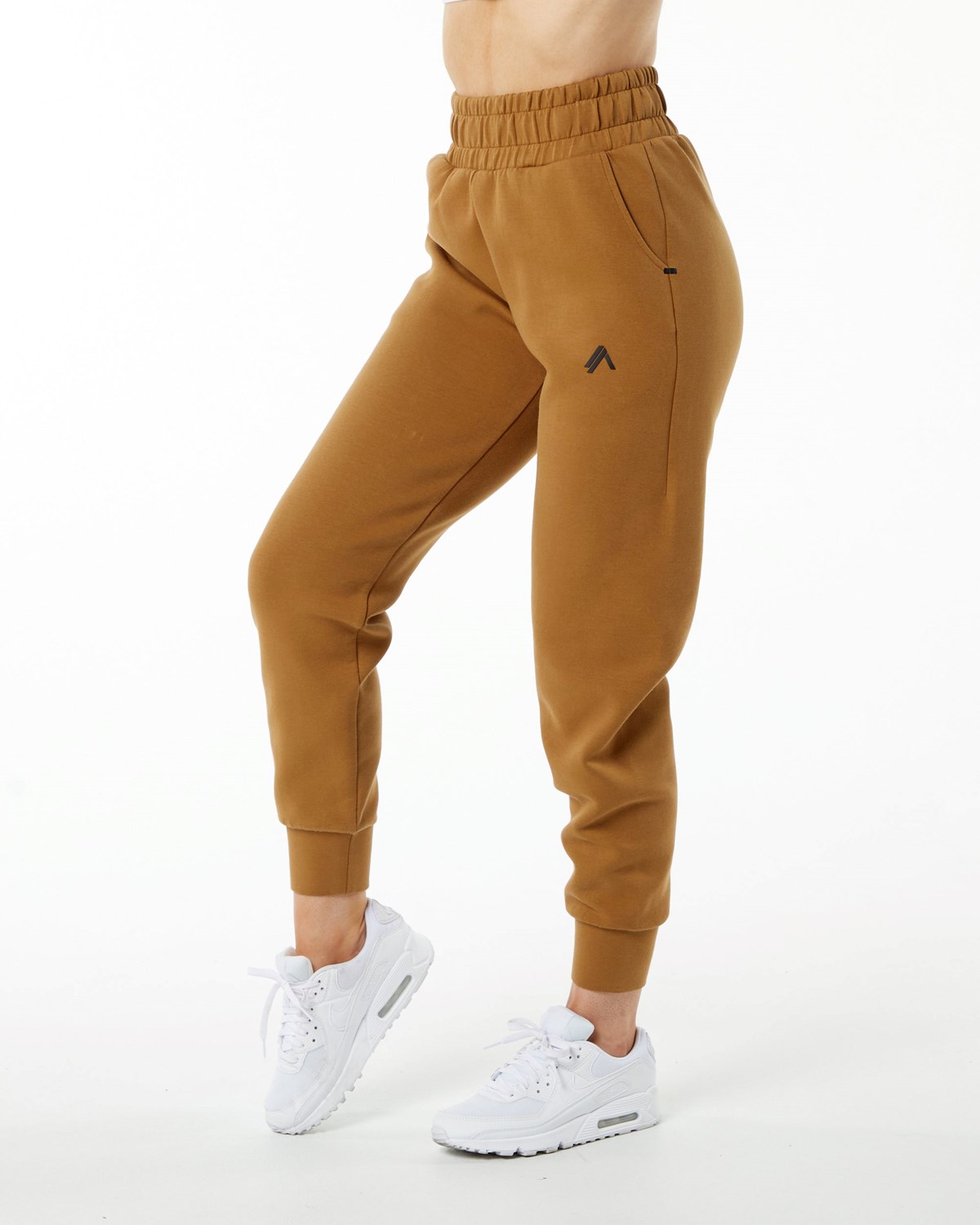 Alphalete Interlock Knit Cuffed Jogger Almond | YP2934816