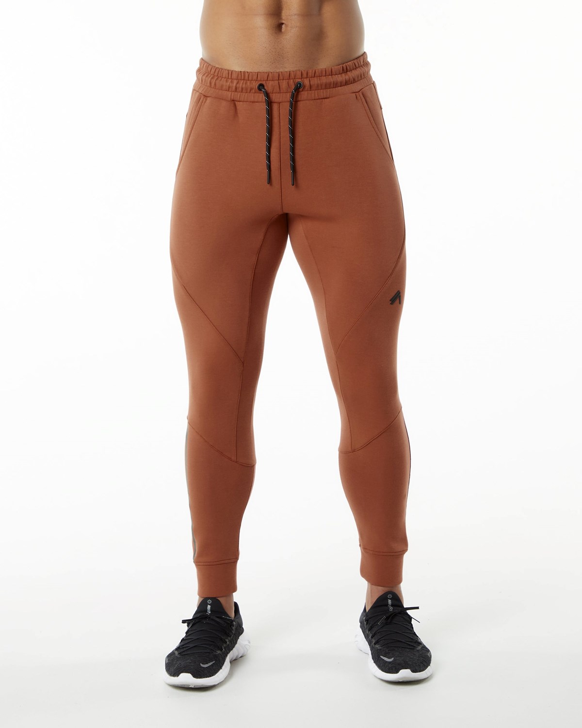 Alphalete Interlock Knit Cuffed Jogger Brick | JX4731629