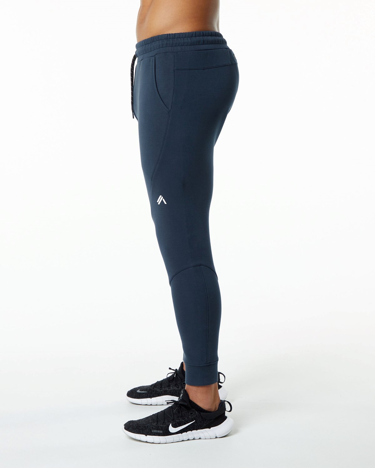 Alphalete Interlock Knit Cuffed Jogger Navy | GV5012463