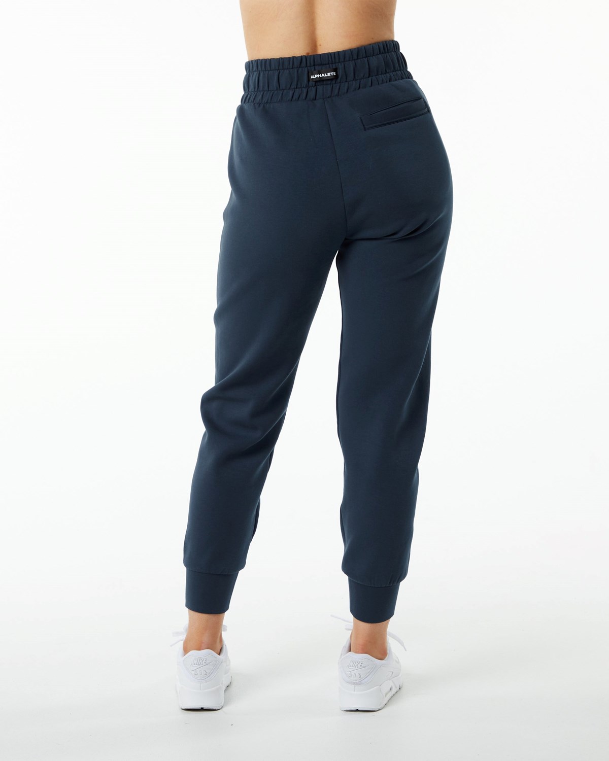 Alphalete Interlock Knit Cuffed Jogger Navy | HM0483562