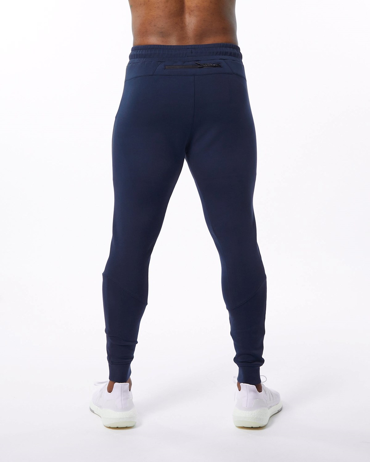 Alphalete Interlock Knit Cuffed Jogger Navy | JL1803629