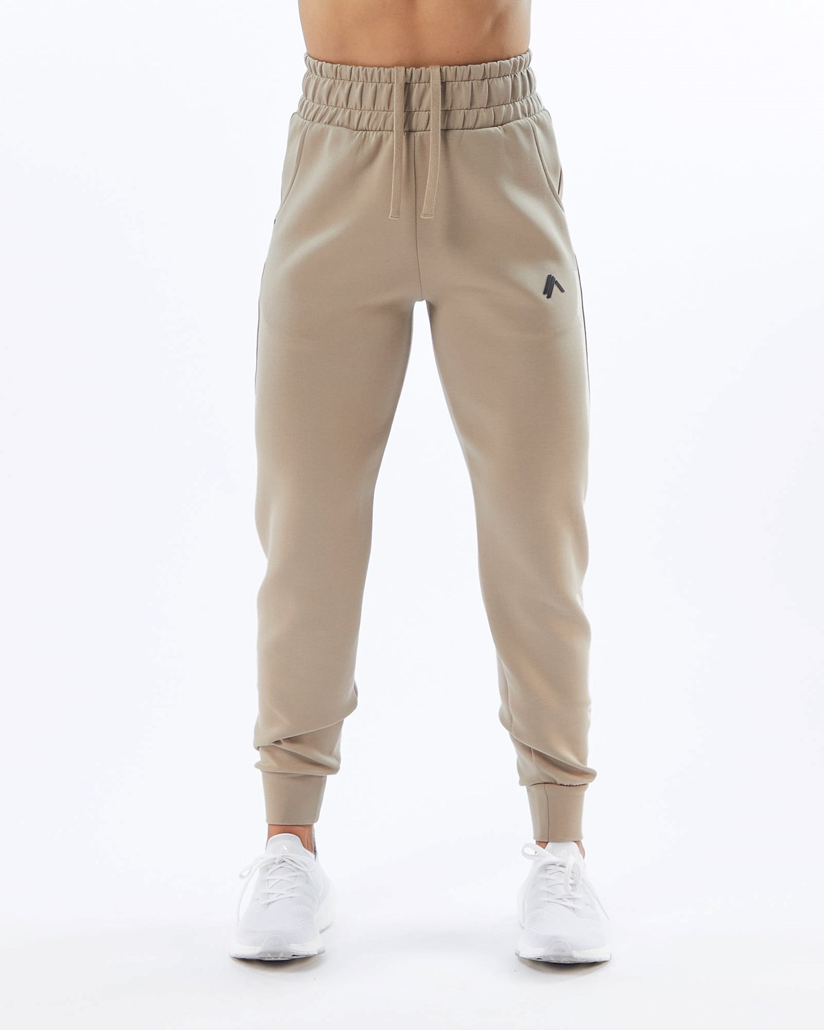 Alphalete Interlock Knit Cuffed Jogger Tan | AG2498105