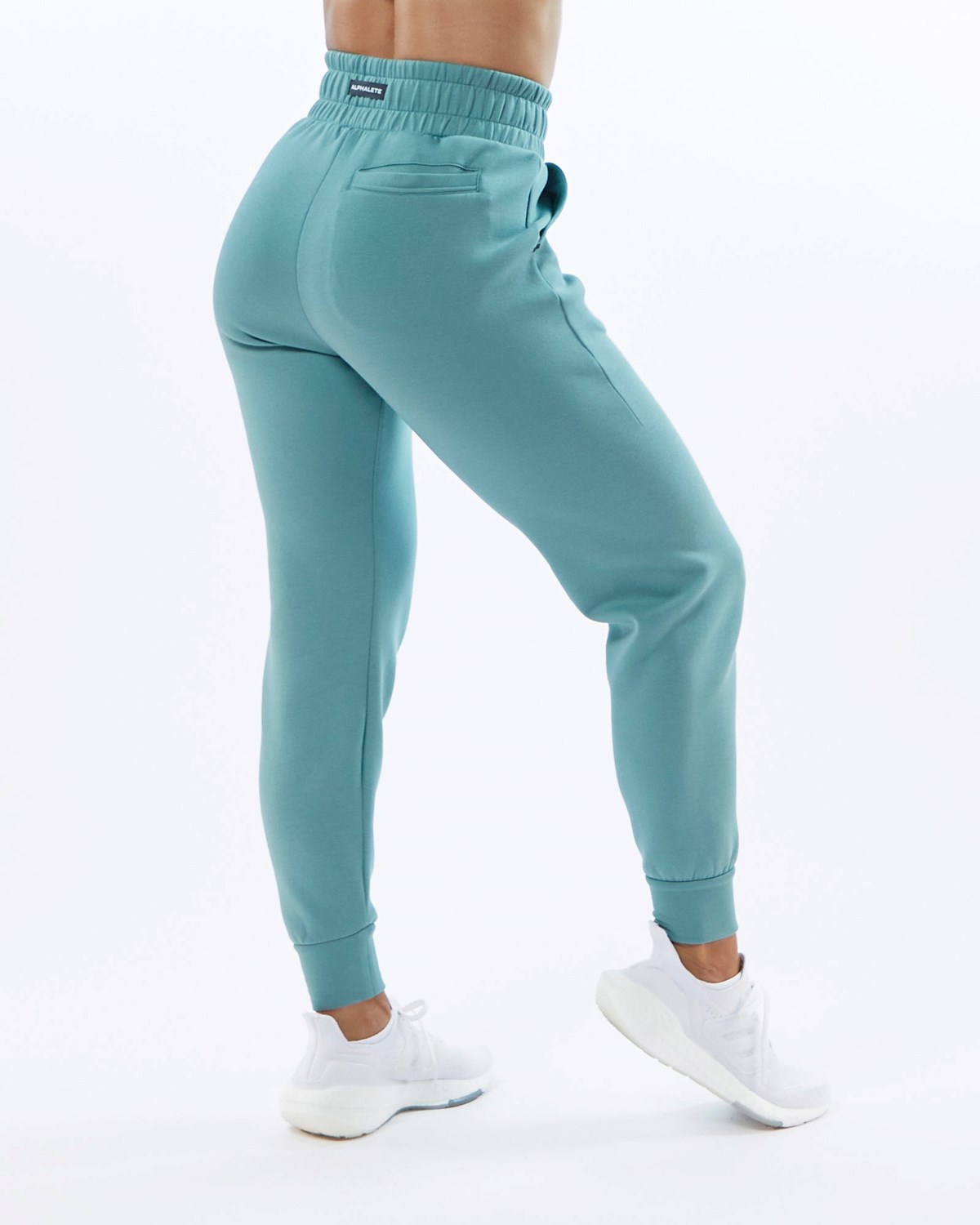 Alphalete Interlock Knit Cuffed Jogger Teal | GK7891432