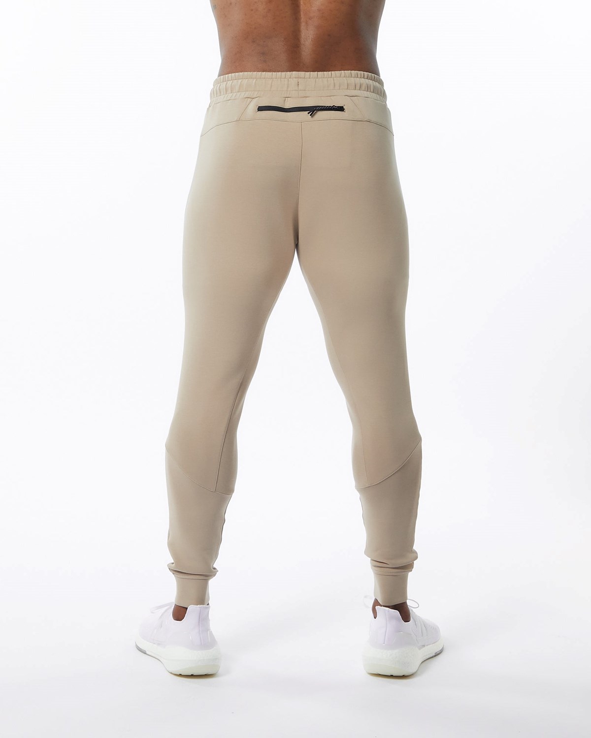 Alphalete Interlock Knit Cuffed Jogger Tan | PM0863594