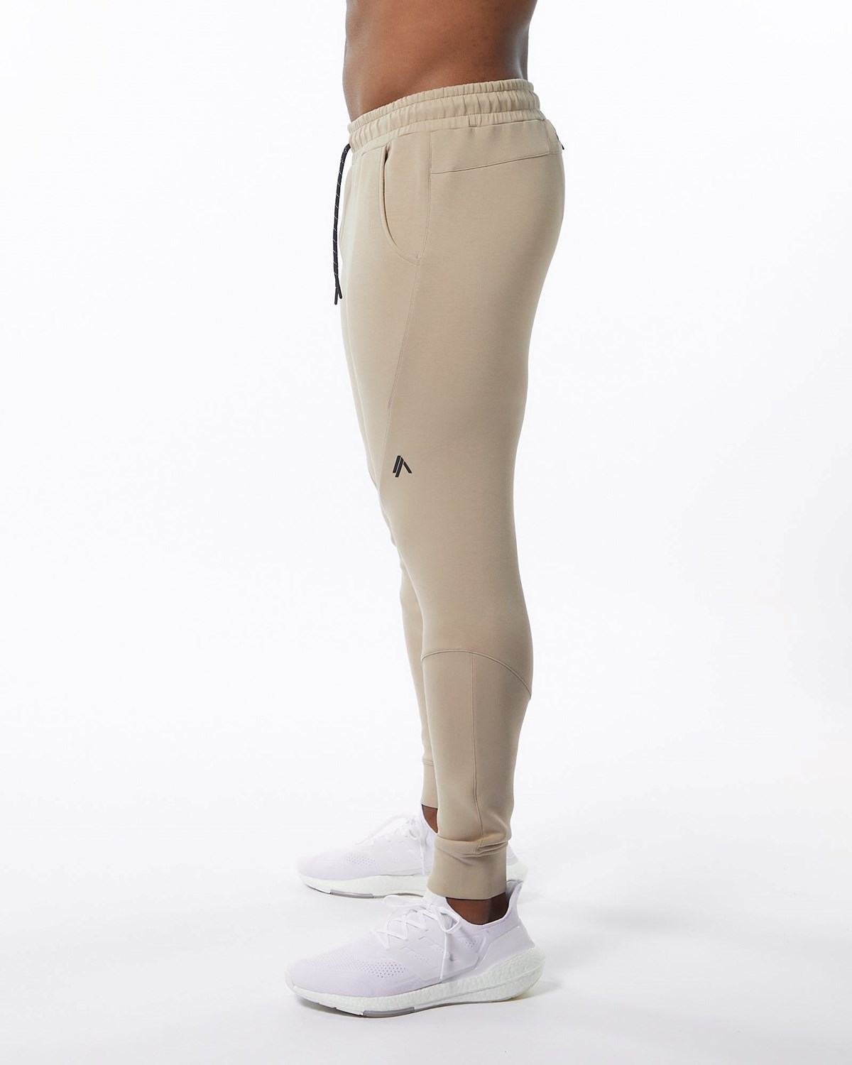 Alphalete Interlock Knit Cuffed Jogger Tan | PM0863594