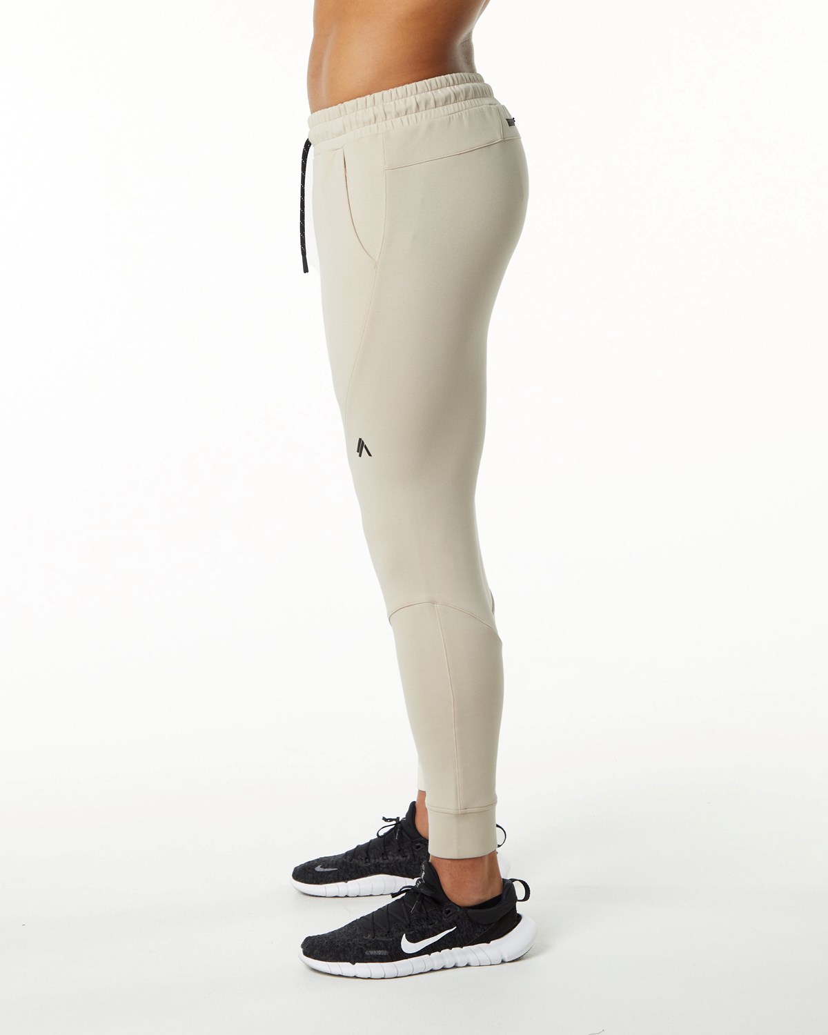 Alphalete Interlock Knit Cuffed Jogger Vanilla | YR2906471