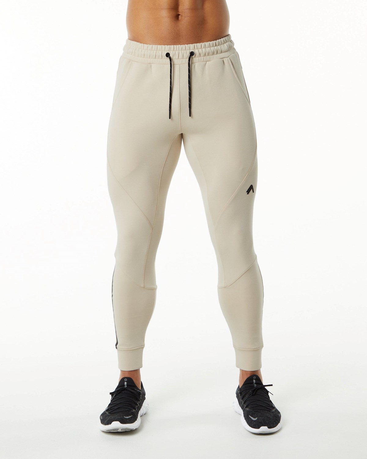 Alphalete Interlock Knit Cuffed Jogger Vanilla | YR2906471