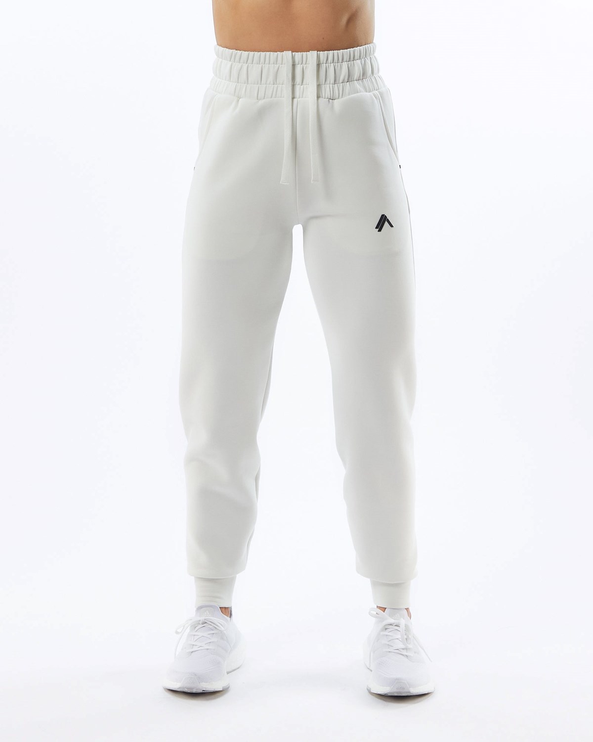 Alphalete Interlock Knit Cuffed Jogger Weiß | ZH2874936