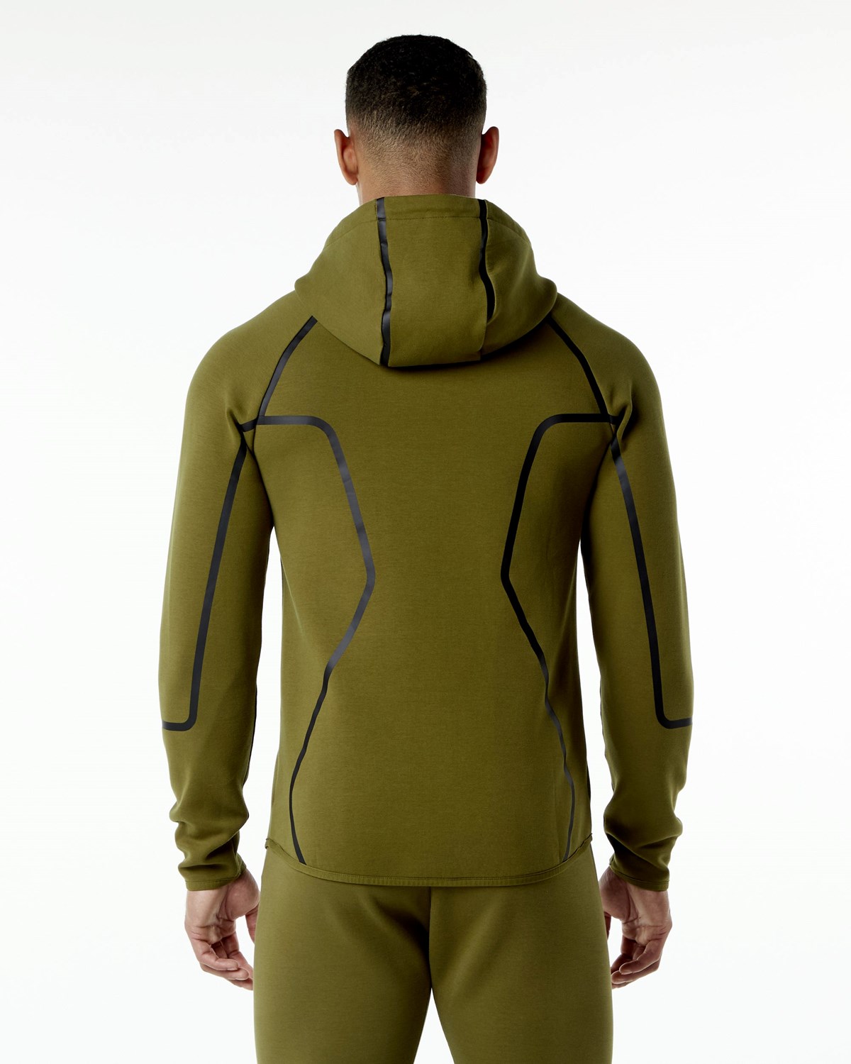 Alphalete Interlock Knit Full-Zip Hoodie Moss | RG8175902