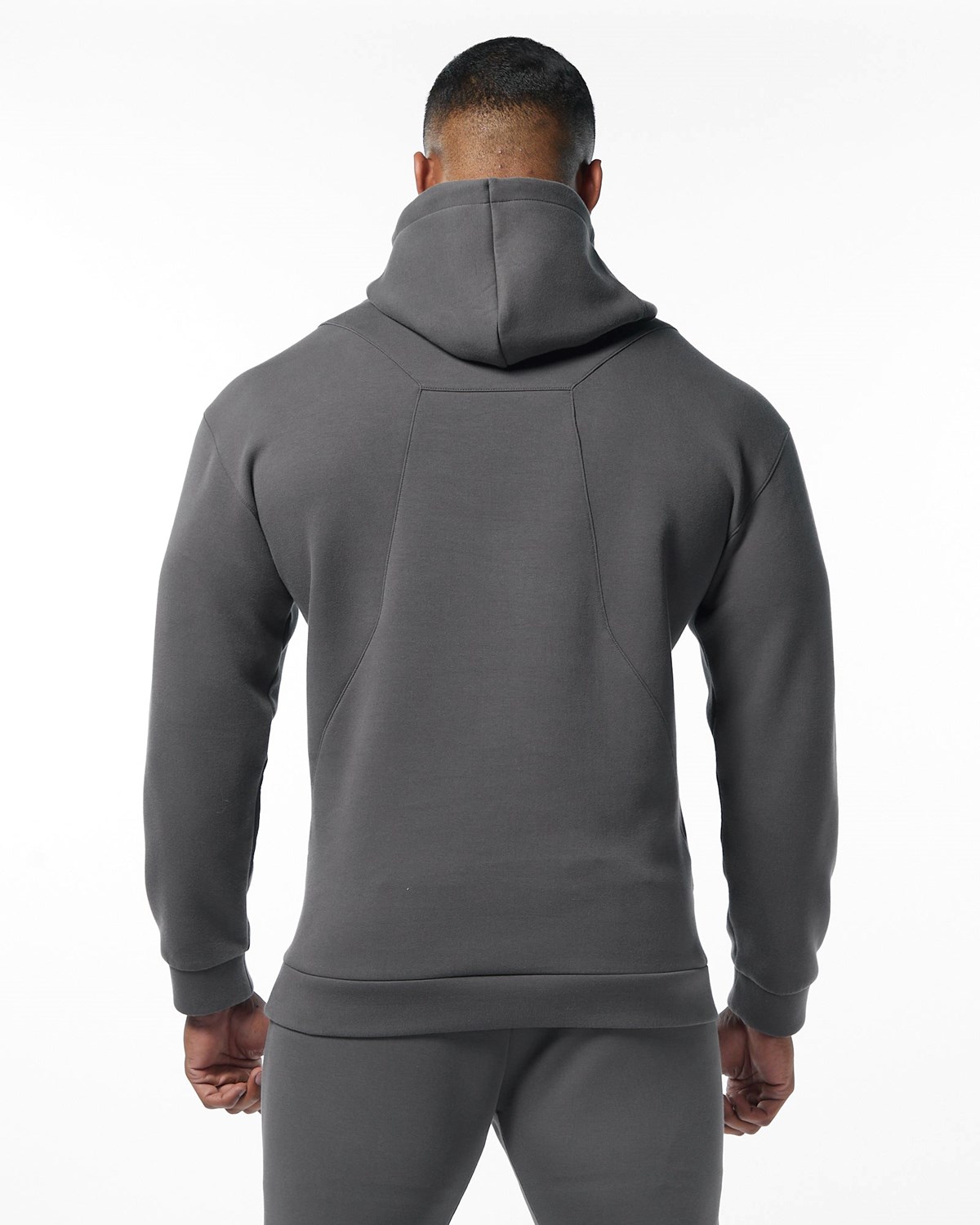 Alphalete Interlock Knit Hoodie Charcoal | UR8526794