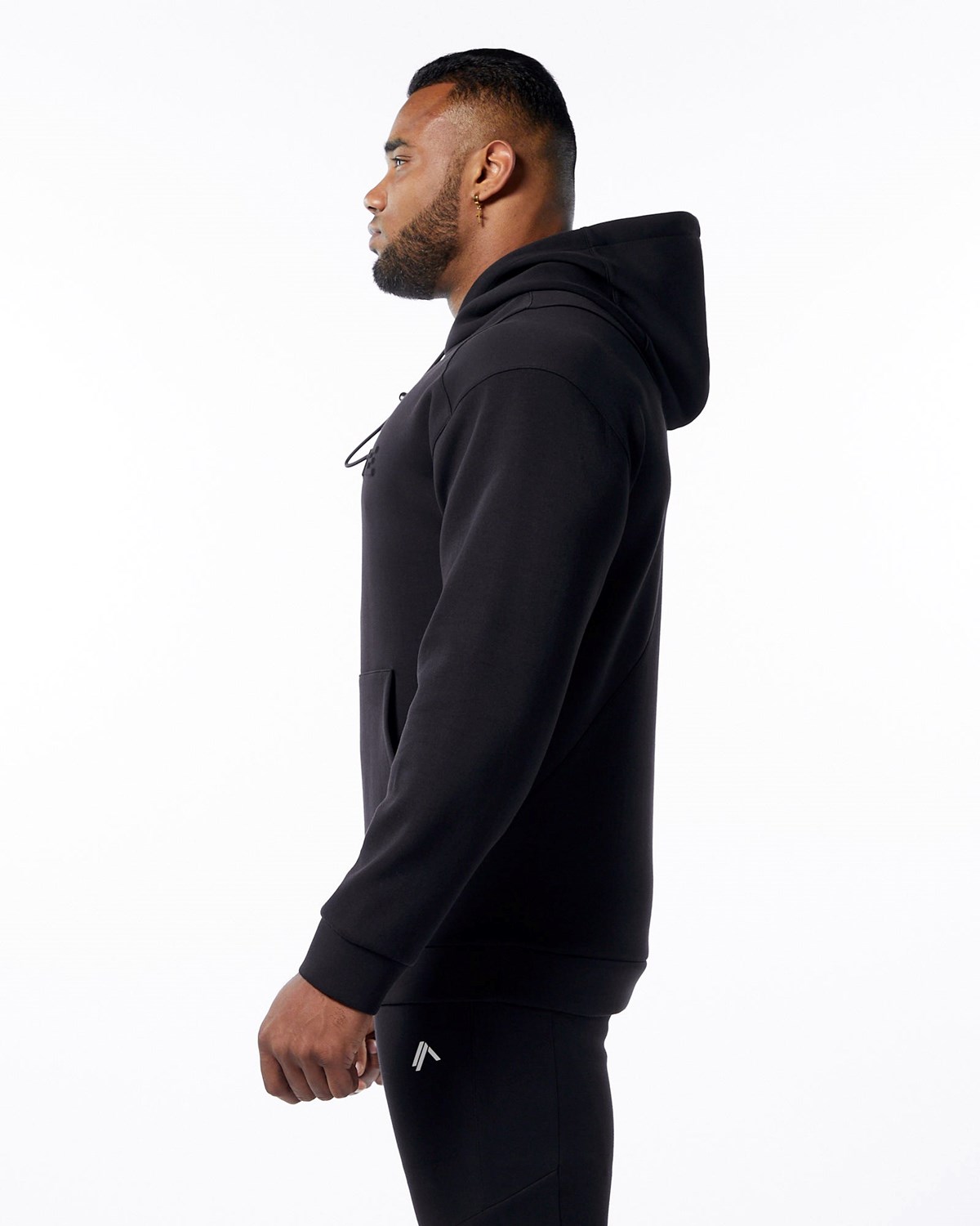 Alphalete Interlock Knit Hoodie Schwarz | AV7326194