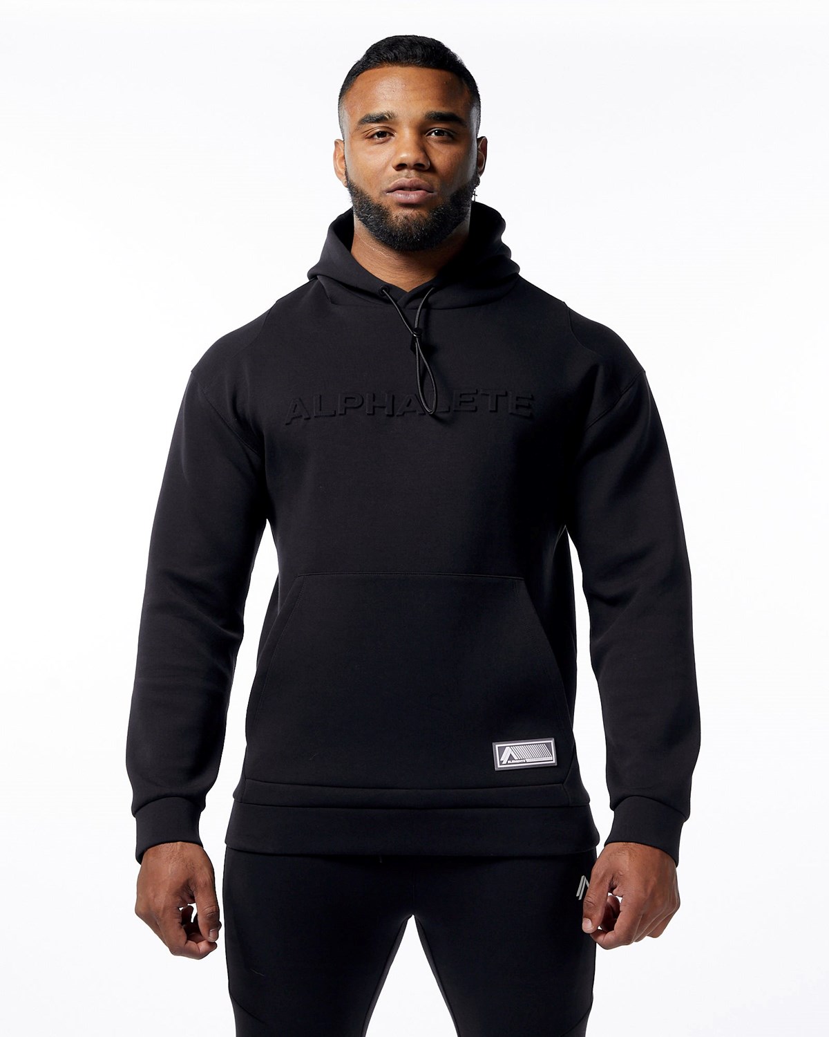 Alphalete Interlock Knit Hoodie Schwarz | AV7326194