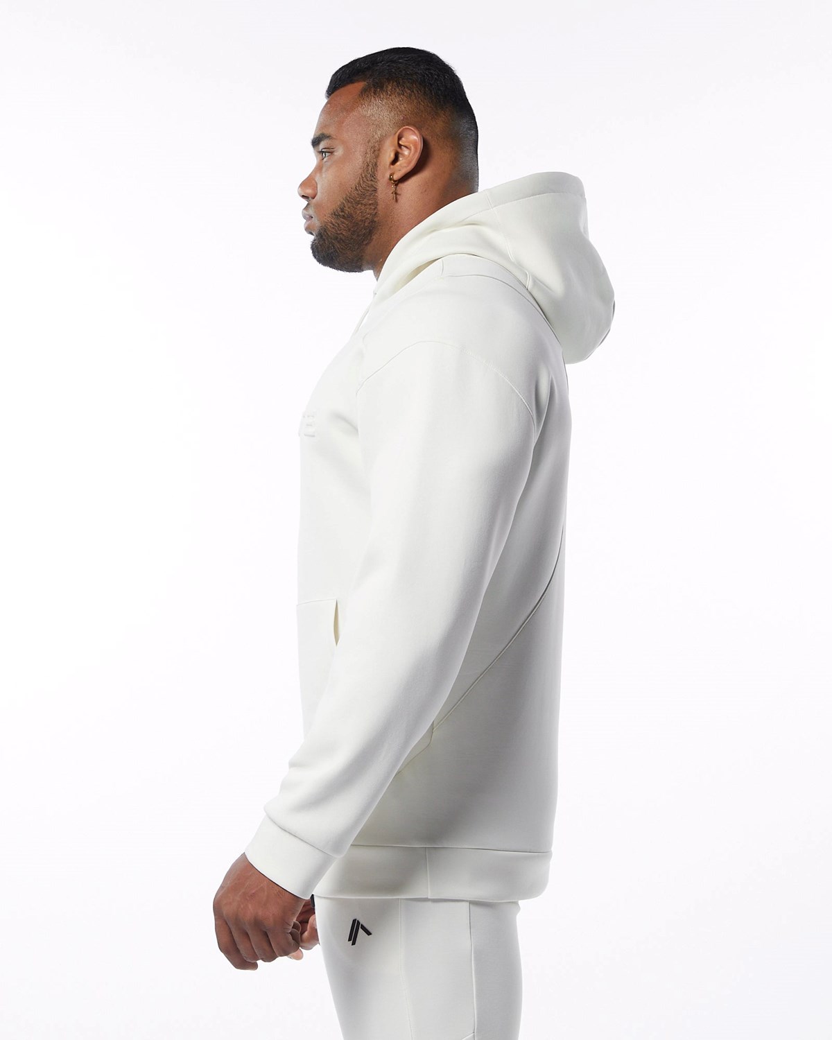 Alphalete Interlock Knit Hoodie Weiß | LP8137209