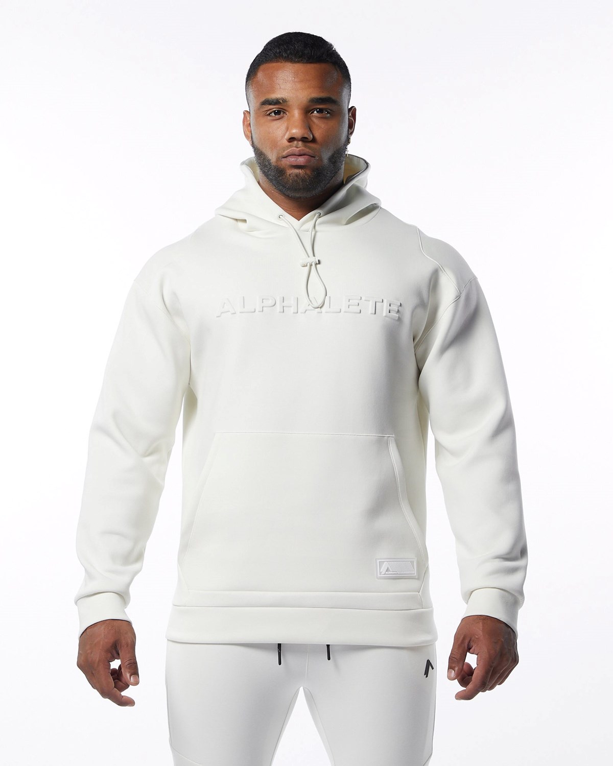 Alphalete Interlock Knit Hoodie Weiß | LP8137209