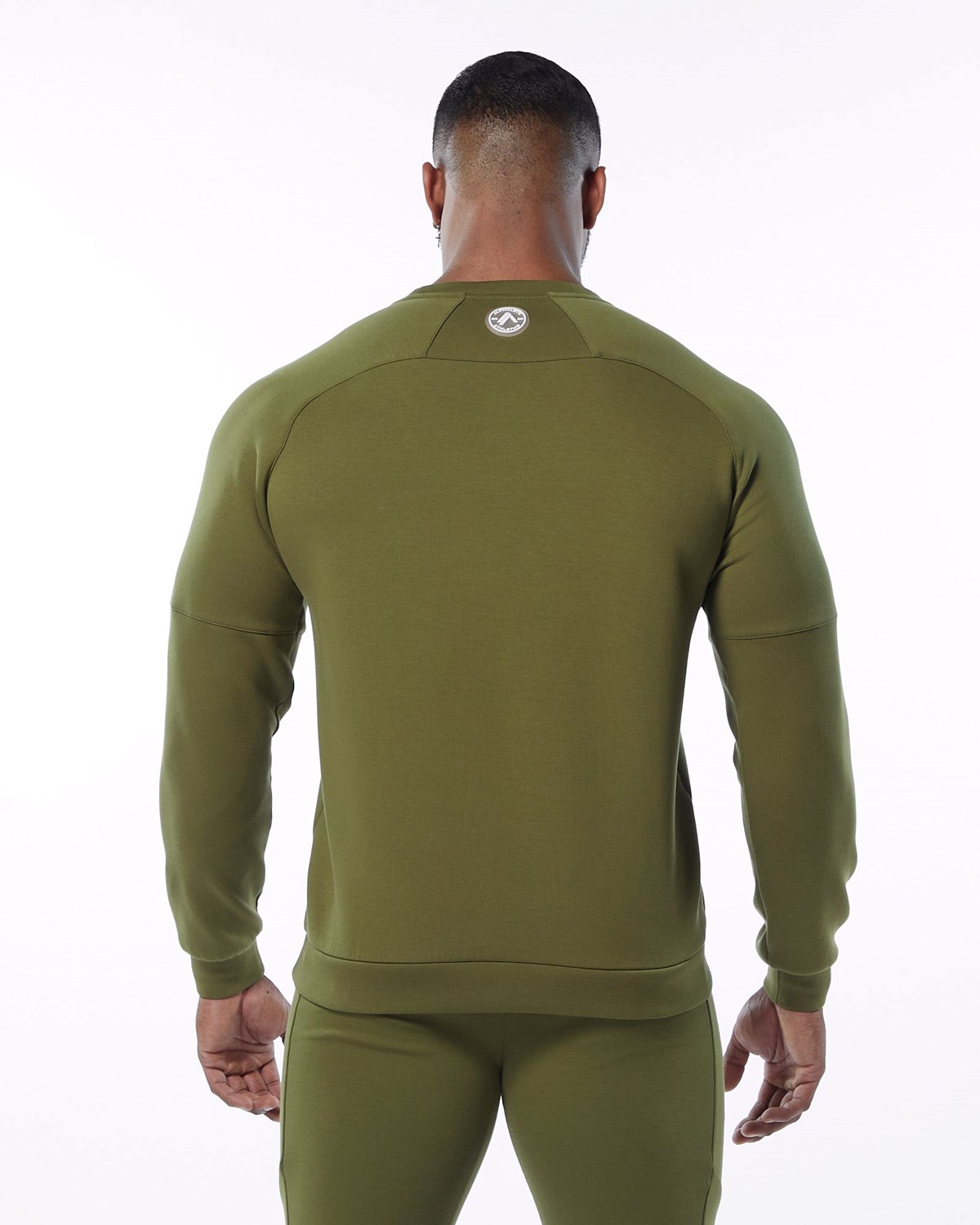 Alphalete Interlock Knit Pullover Olivgrün | OG0974238