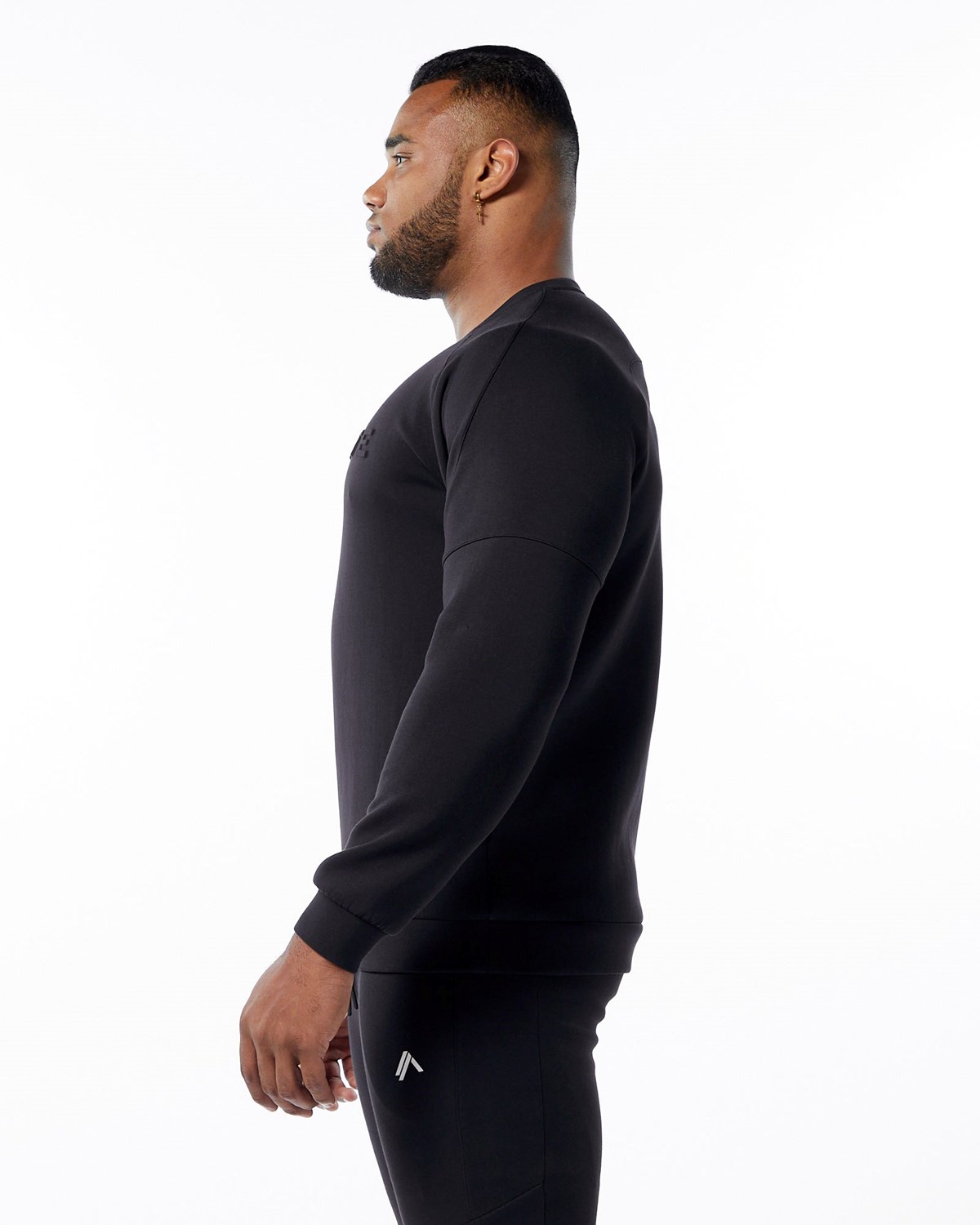 Alphalete Interlock Knit Pullover Schwarz | MU2458069