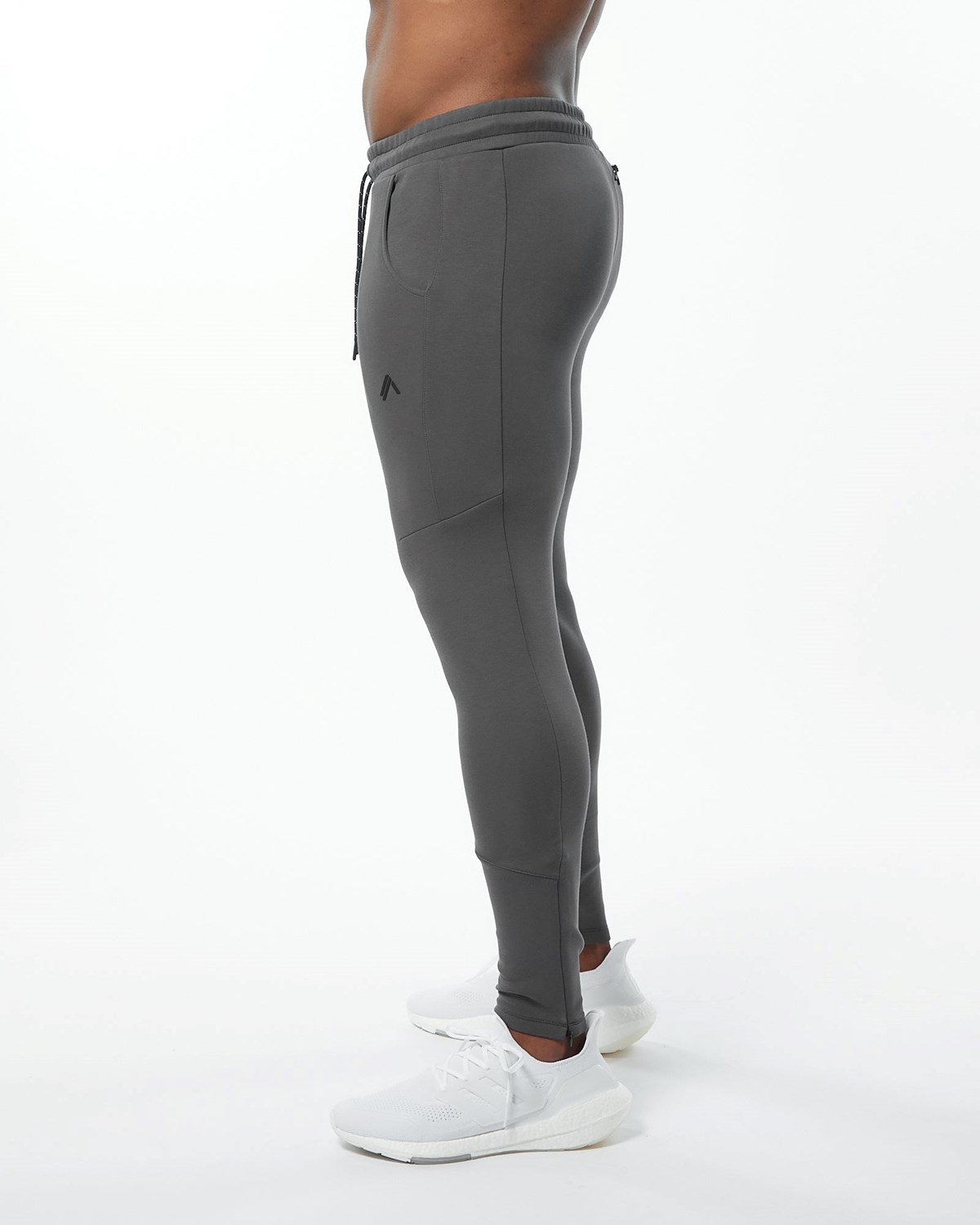 Alphalete Interlock Knit Zip Jogger Charcoal | IX1568724