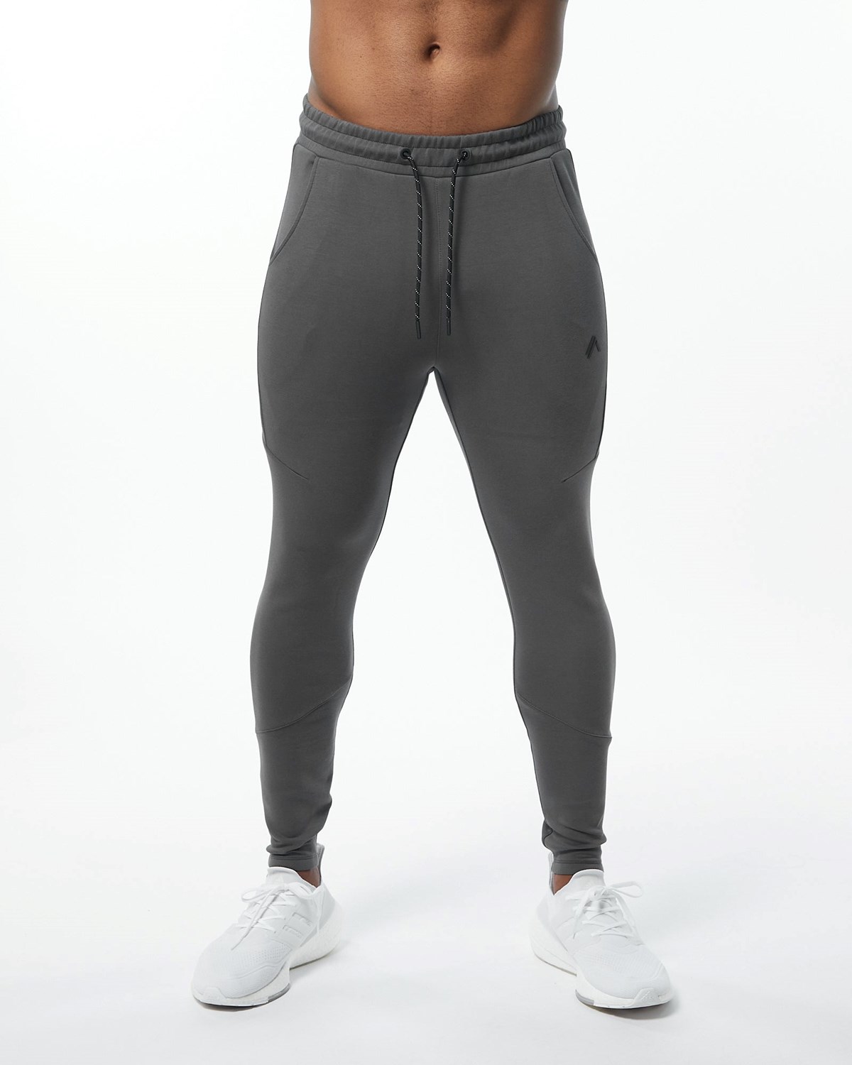 Alphalete Interlock Knit Zip Jogger Charcoal | IX1568724