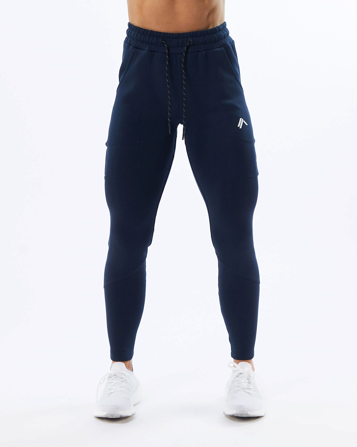 Alphalete Interlock Knit Zip Jogger Navy | NJ8952714