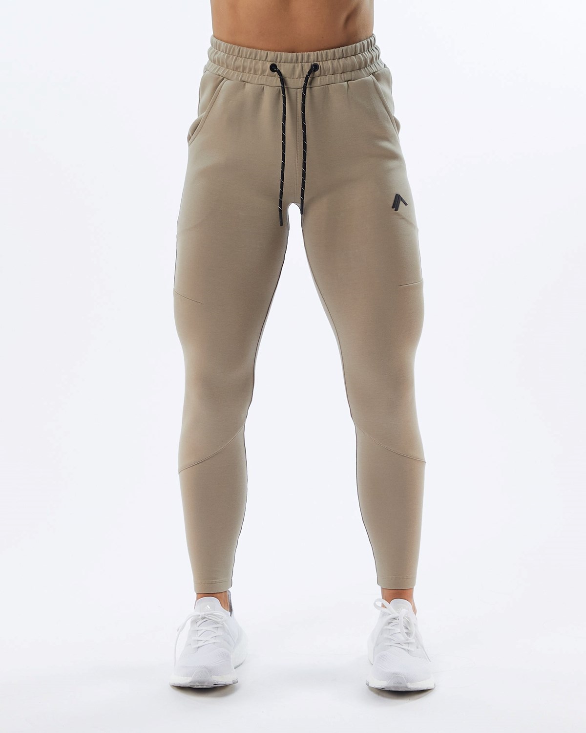 Alphalete Interlock Knit Zip Jogger Tan | UY0913647