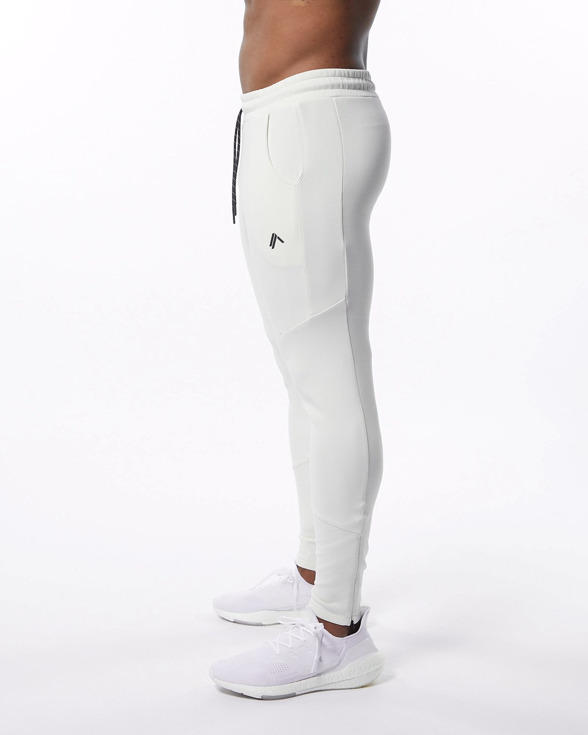 Alphalete Interlock Knit Zip Jogger Weiß | YC5120796