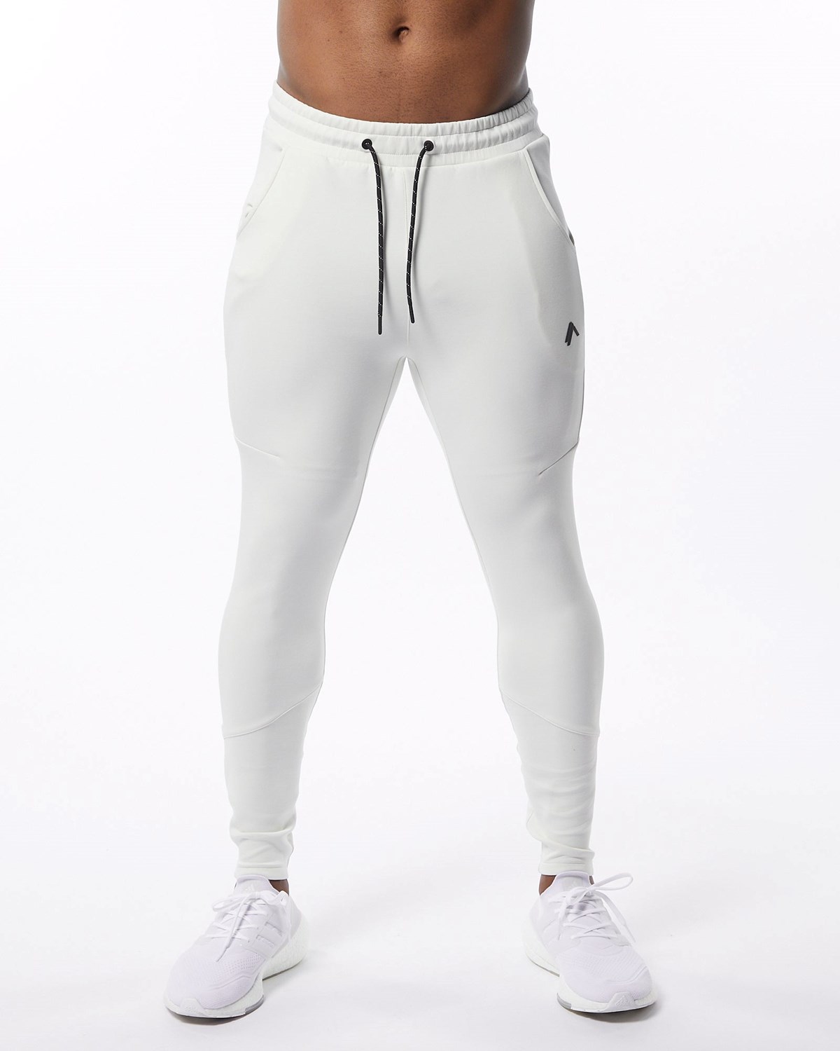 Alphalete Interlock Knit Zip Jogger Weiß | YC5120796