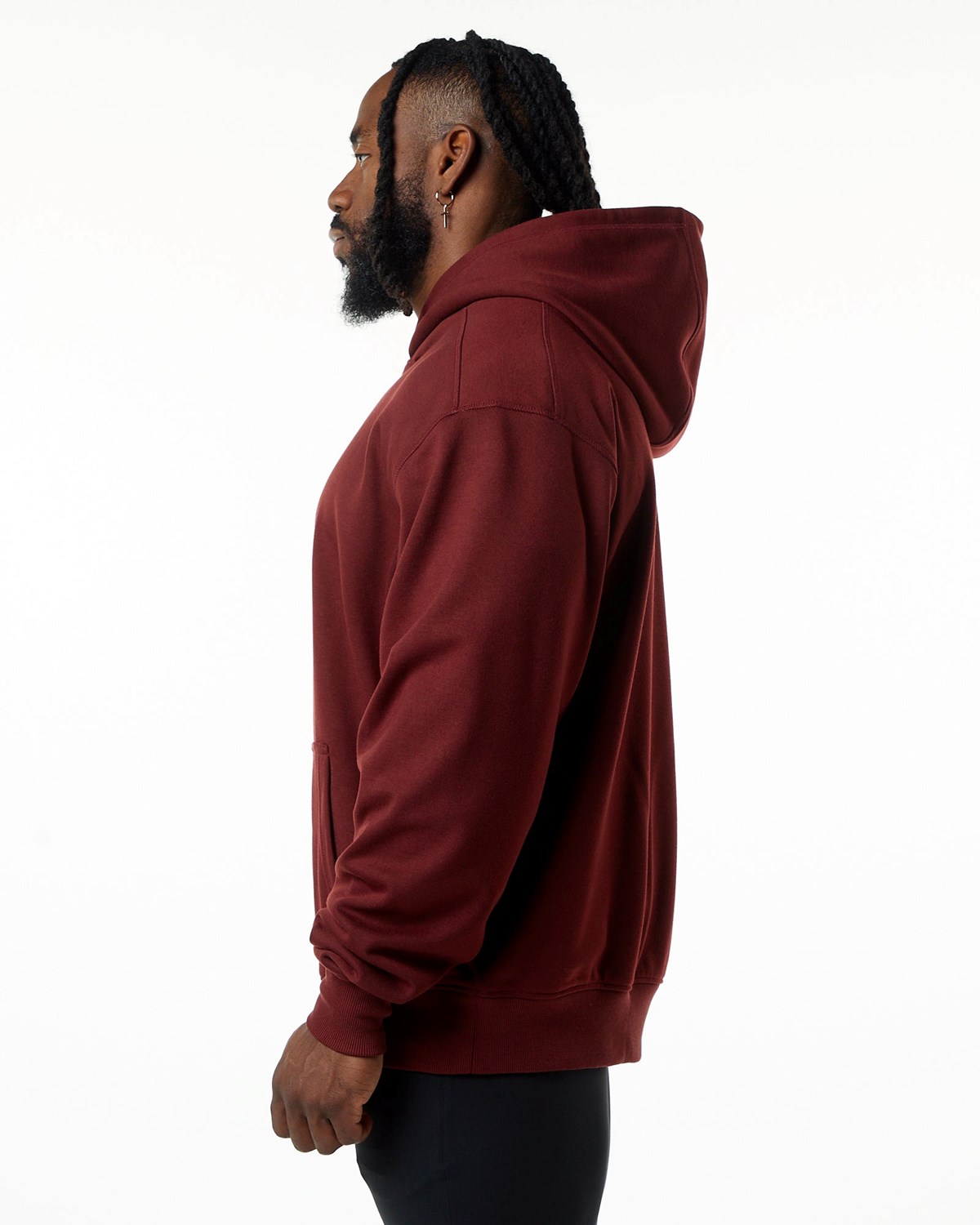 Alphalete Luxury Velvet Gefütterte Hoodie Bordeaux | ZB0354971