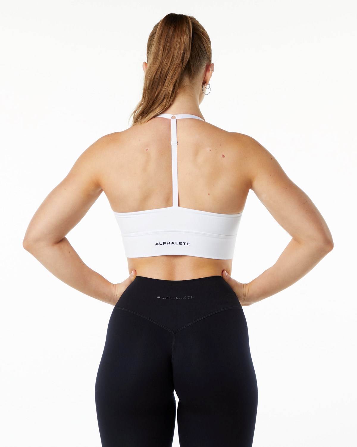 Alphalete Medium-Impact Luxury Sports Bra Weiß | IV4352861