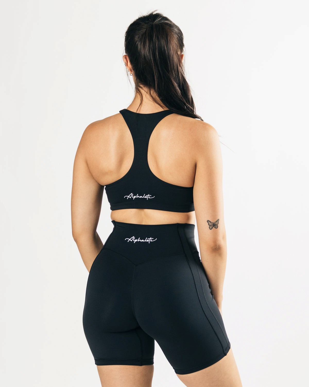 Alphalete Medium-Support One Piece Sports Bra Schwarz | FB8561932