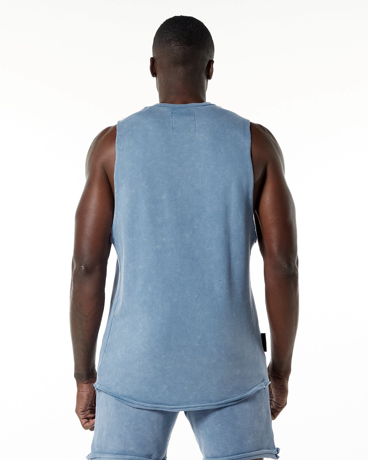 Alphalete Mid-Weight Washed Terry Cutoff Blau | IY6218395