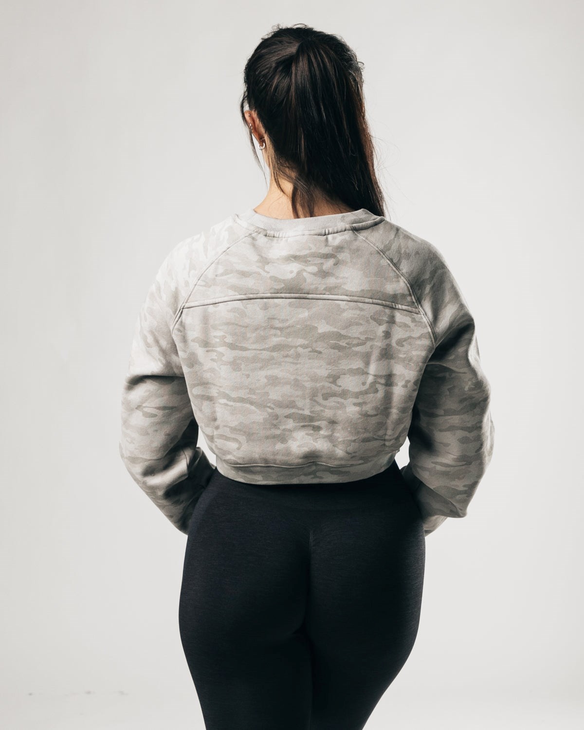 Alphalete Oversized Fleece Cropped Pullover Silber | DE1053967