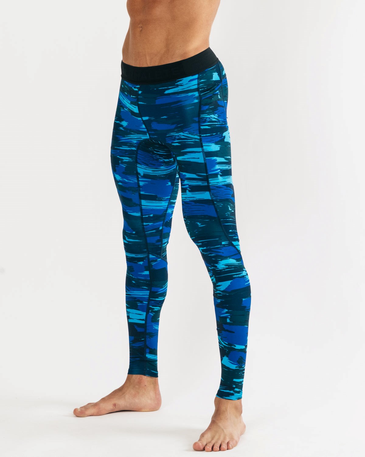 Alphalete Performance High-Compression Sport Tight Blau Camouflage | YT8065741