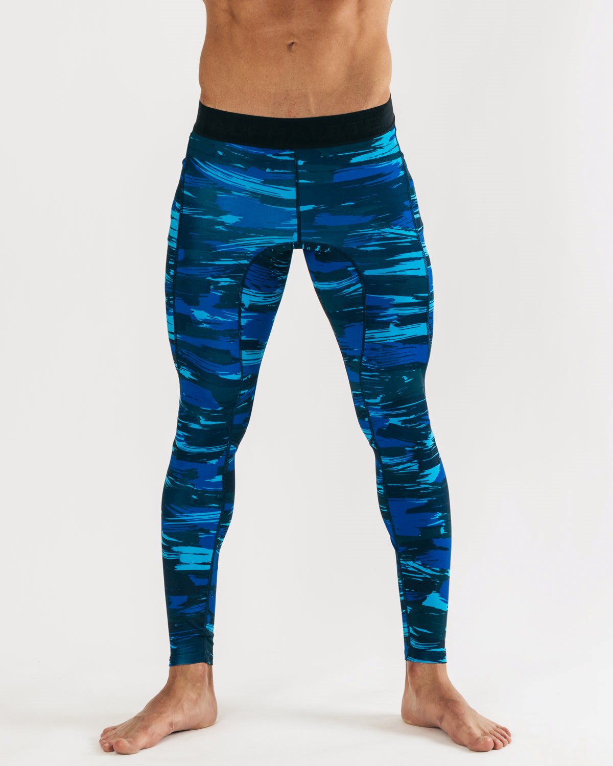 Alphalete Performance High-Compression Sport Tight Blau Camouflage | YT8065741