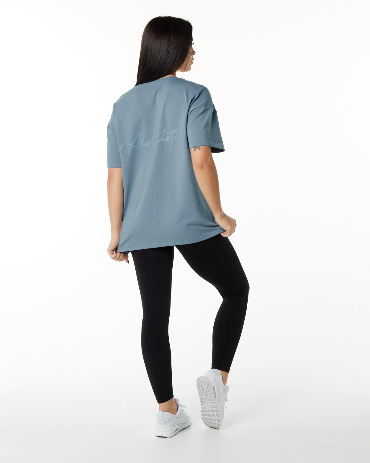 Alphalete Performance Kurzes Sleeve Blau | SI3608924