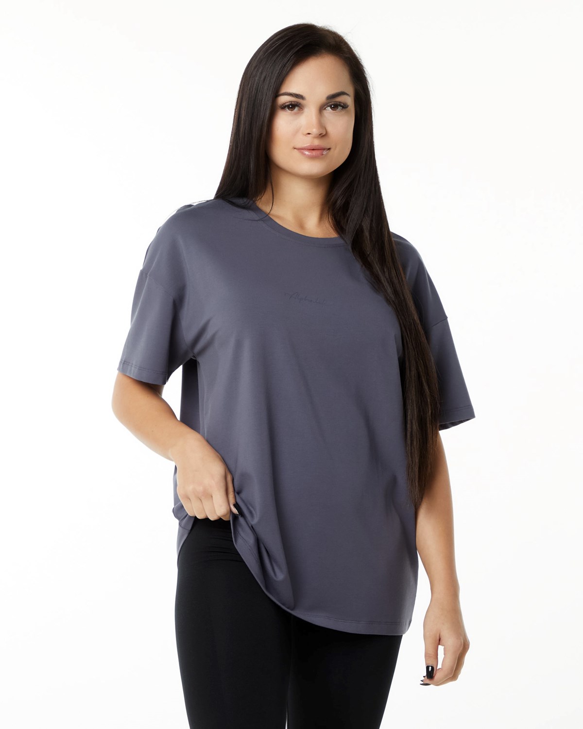 Alphalete Performance Kurzes Sleeve Lila | UW4823065