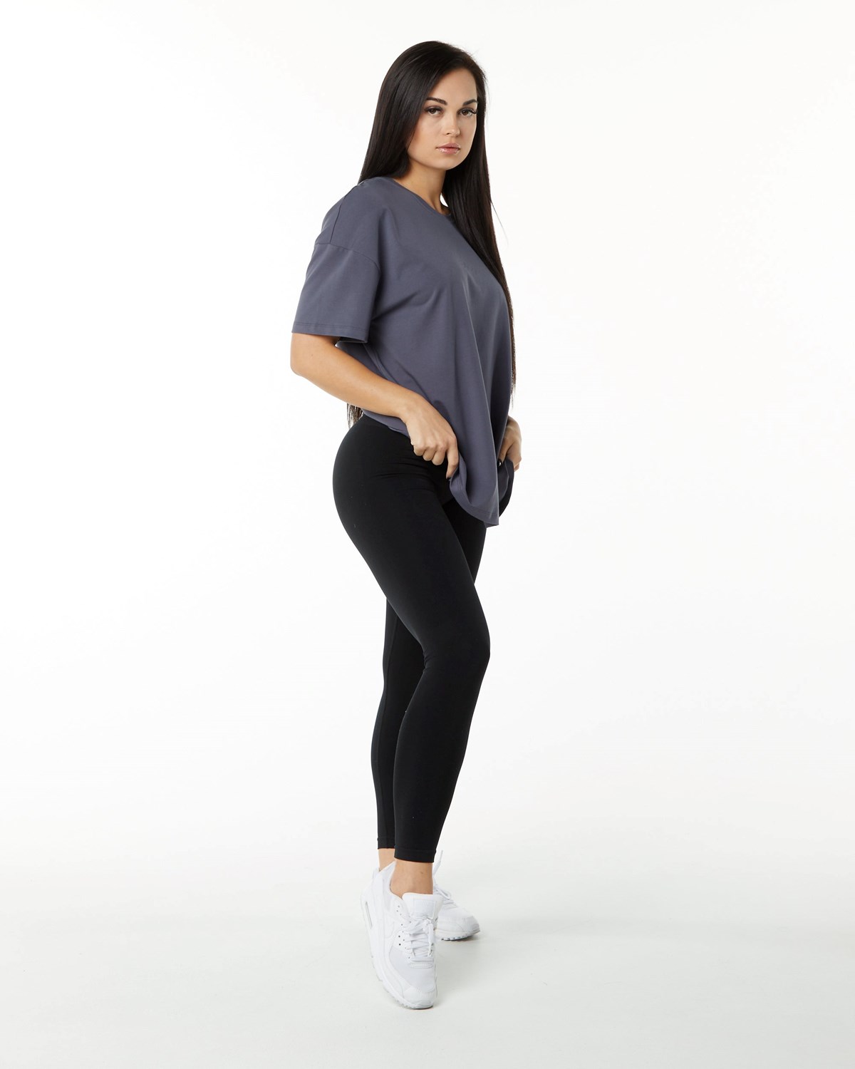 Alphalete Performance Kurzes Sleeve Lila | UW4823065