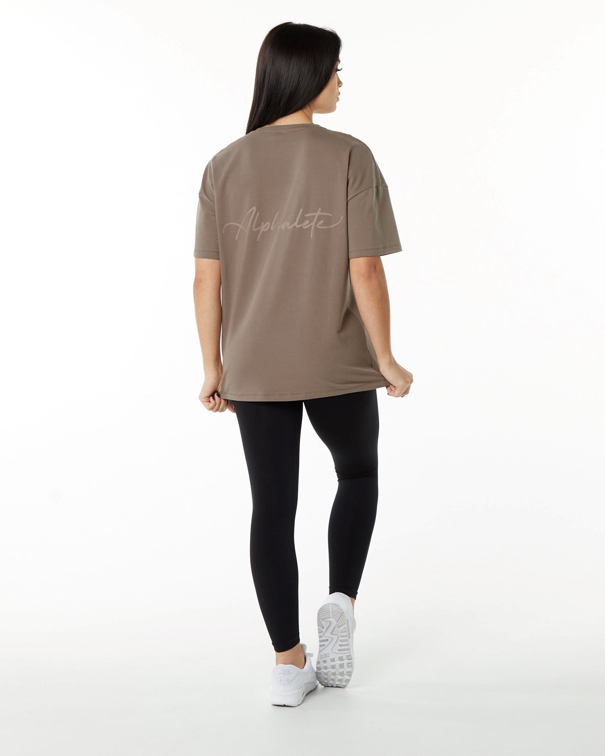 Alphalete Performance Kurzes Sleeve Mocha | LW7239510