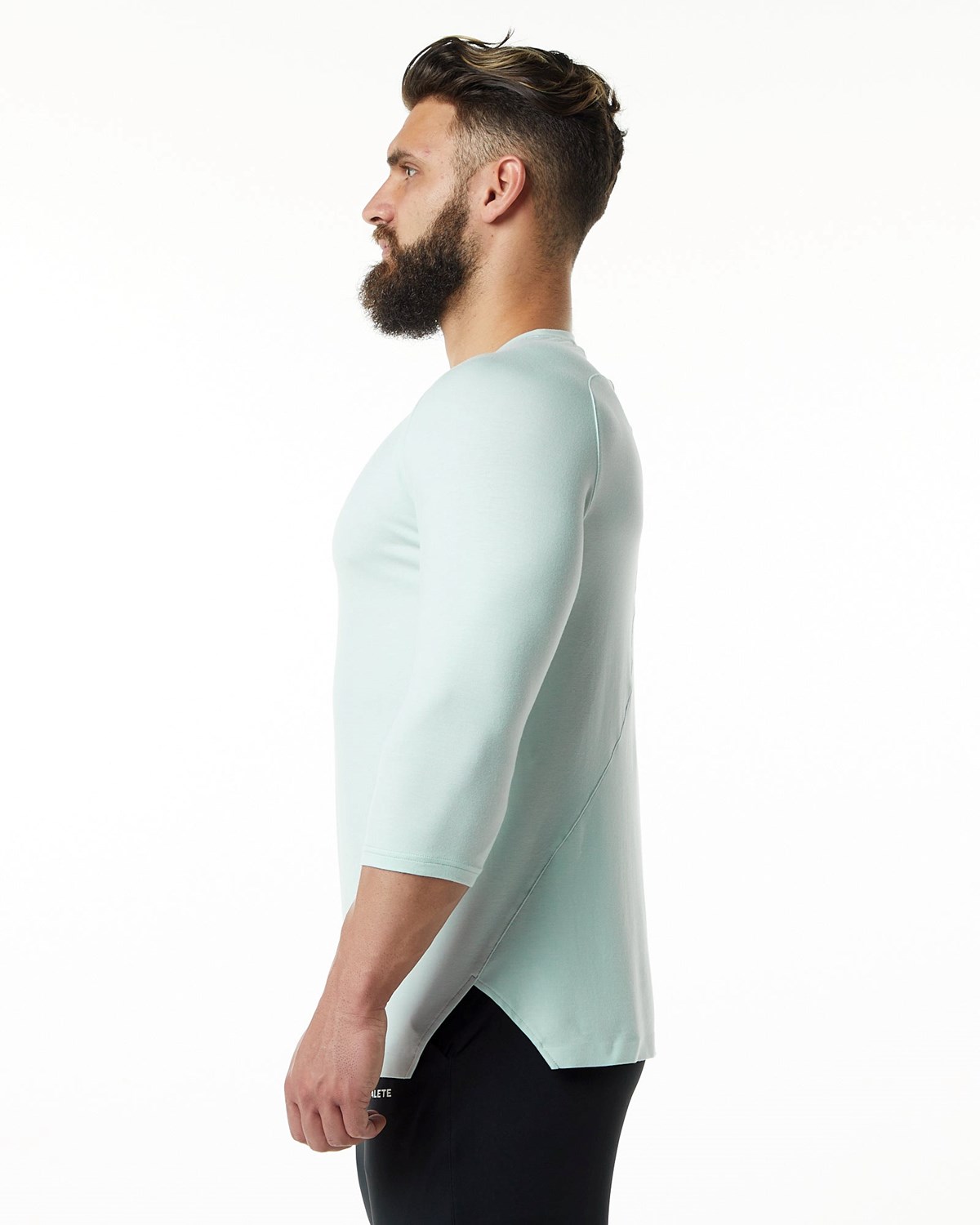 Alphalete Premium 3/4 Sleeve Tee Blau | YW9081276