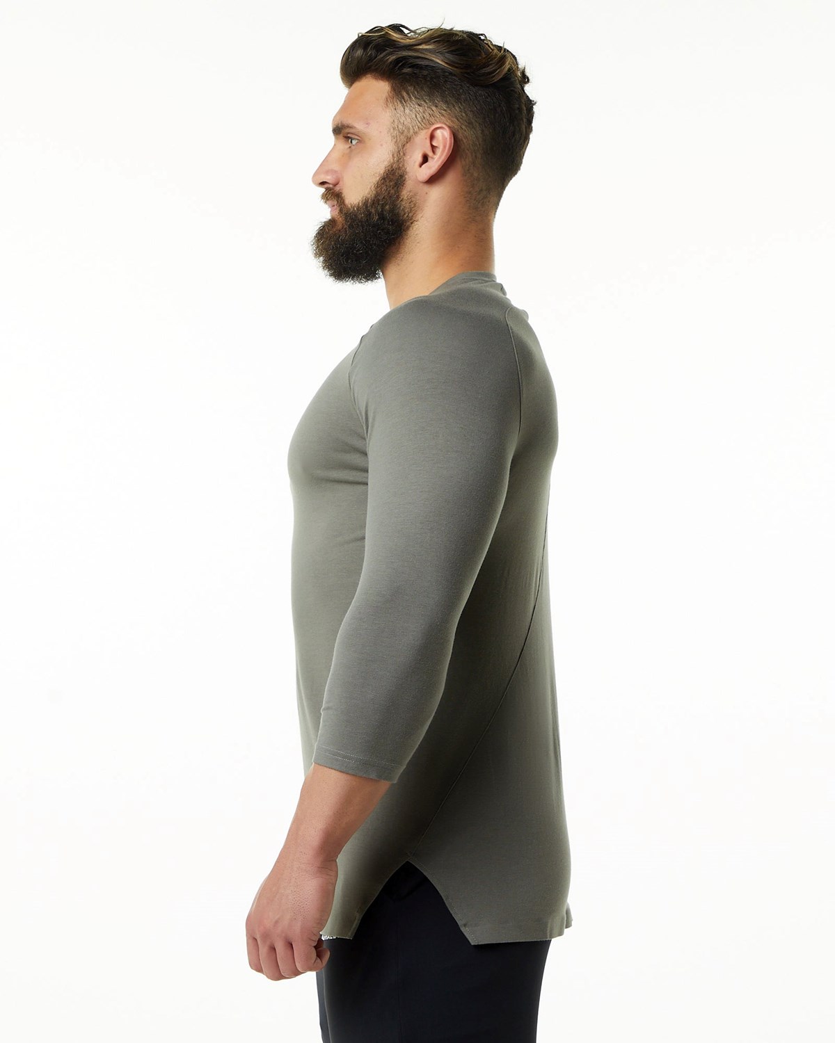 Alphalete Premium 3/4 Sleeve Tee Grau | JY8036741