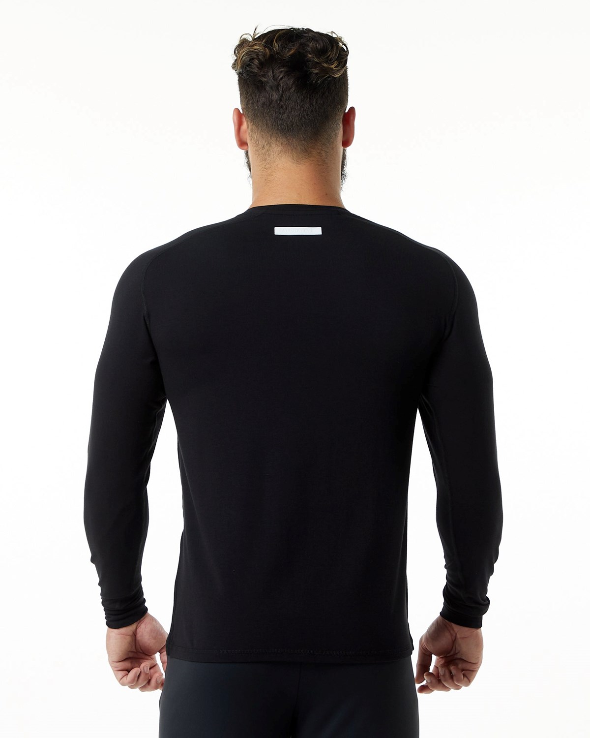 Alphalete Premium Epaulette Long Sleeve Tee Schwarz | SP6937058