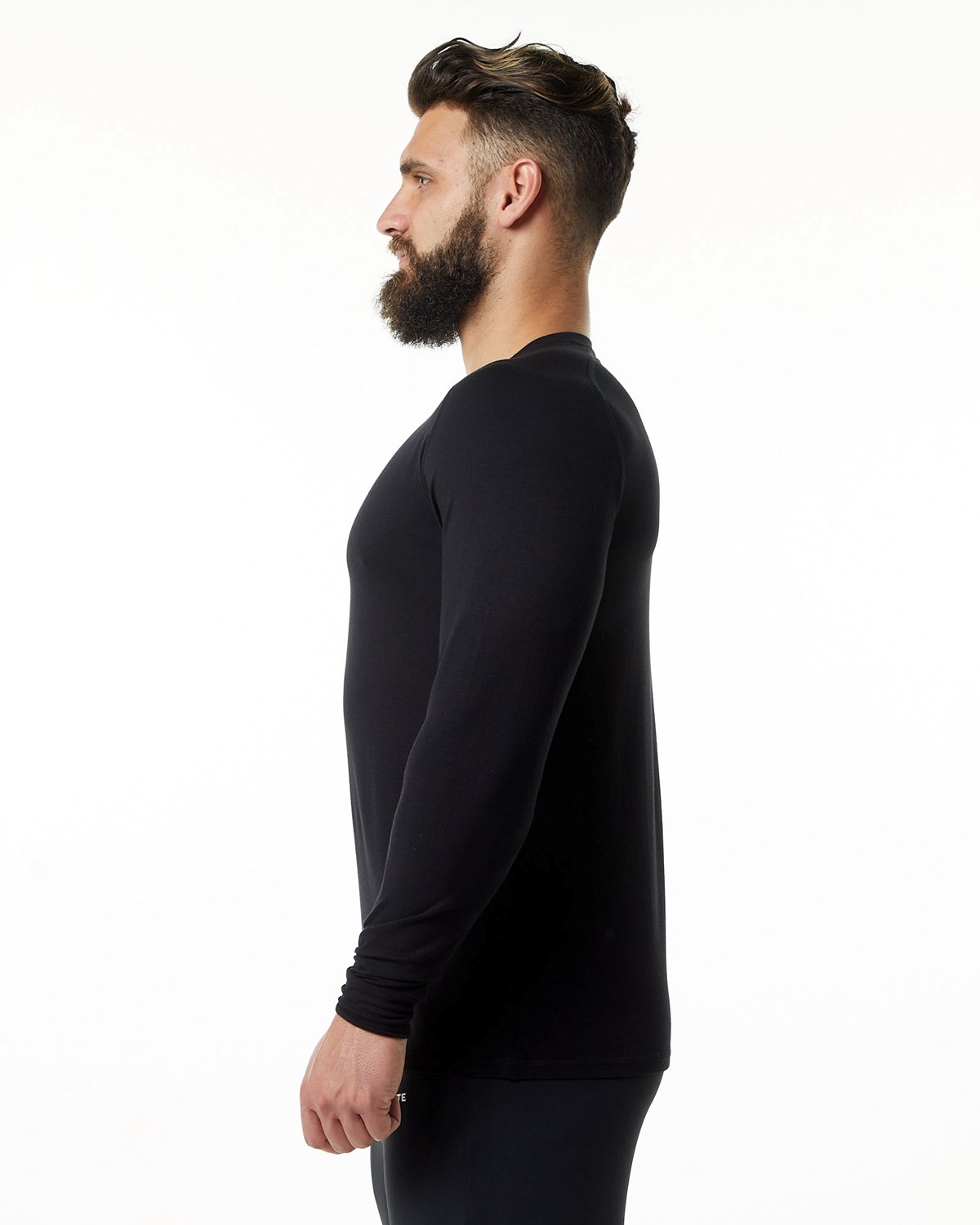 Alphalete Premium Epaulette Long Sleeve Tee Schwarz | SP6937058