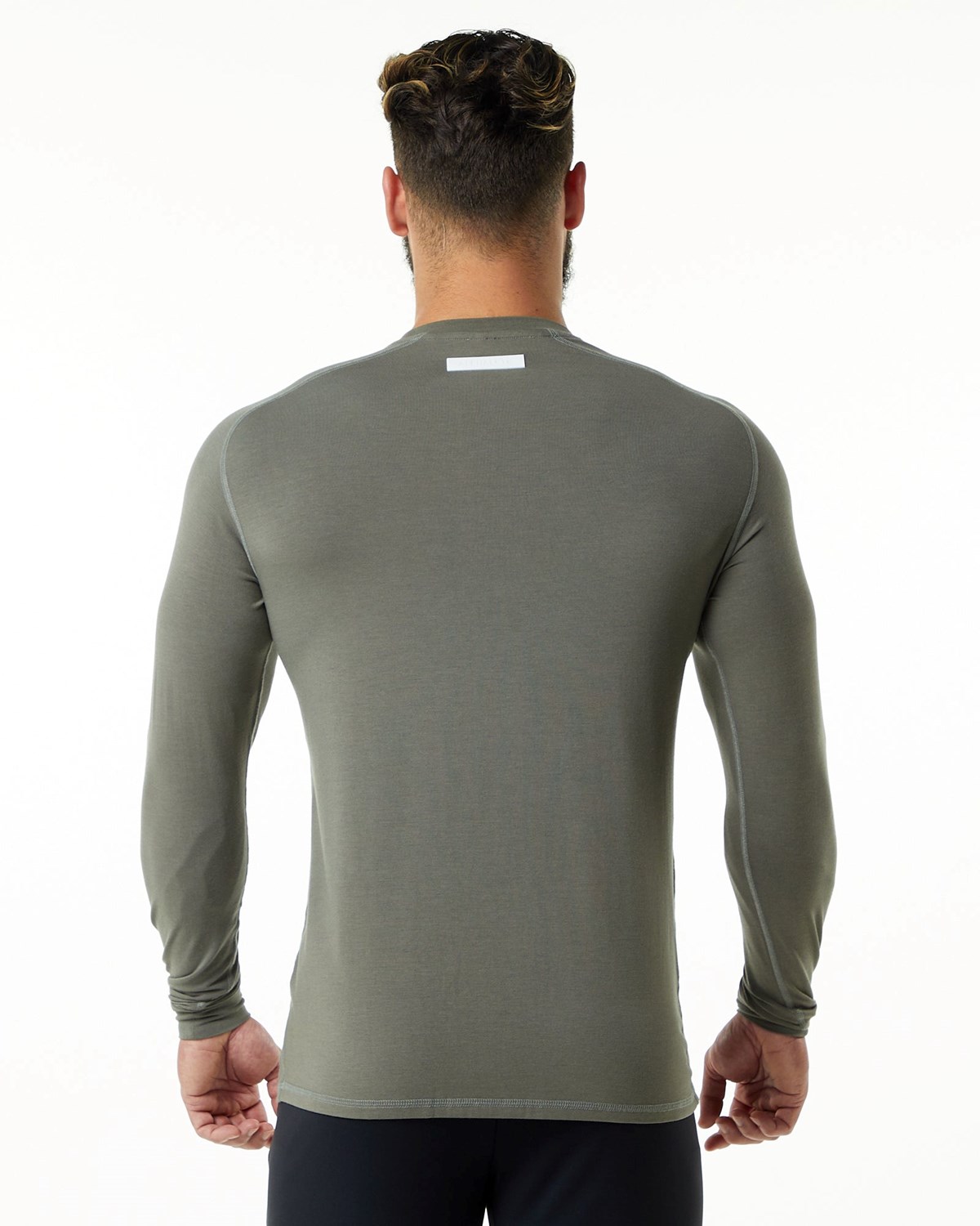 Alphalete Premium Epaulette Long Sleeve Tee Grau | TK3150849